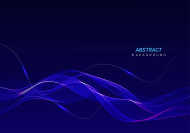 Abstract geometry stylish glossy flowig line futuristic pattern design background vector