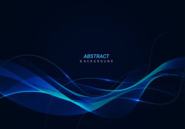 Abstract geometry stylish glossy flowig line futuristic pattern design background vector