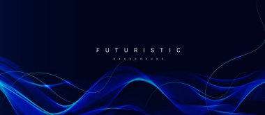 Abstract geometry stylish glossy flowig line futuristic pattern design background vector