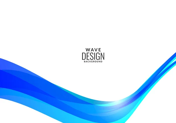 Abstract Stylish Blue Wave Design Background Vector — Stockvektor