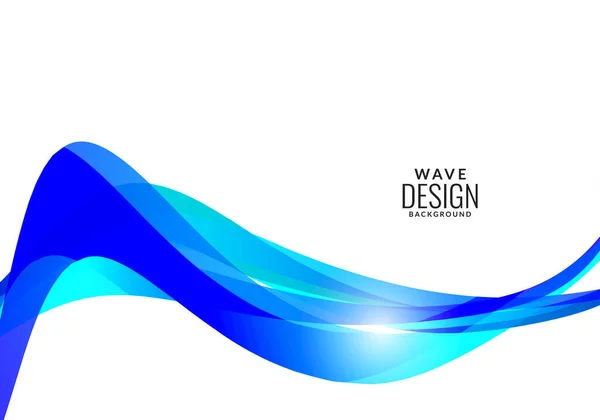 Abstract Stylish Blue Wave Design Background Vector — Image vectorielle