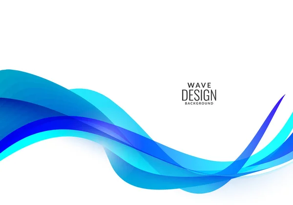 Abstract Stylish Blue Wave Design Background Vector — Vettoriale Stock