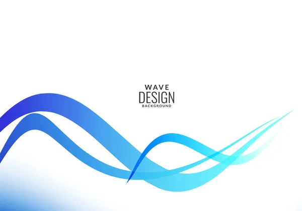 Abstract Stylish Blue Wave Design Background Vector — Vector de stock