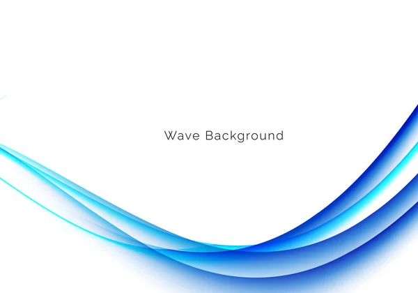 Abstract Stylish Blue Wave Design Background Vector — Vetor de Stock