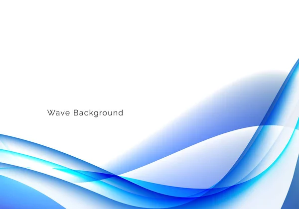 Abstract Stylish Blue Wave Design Background Vector — 스톡 벡터