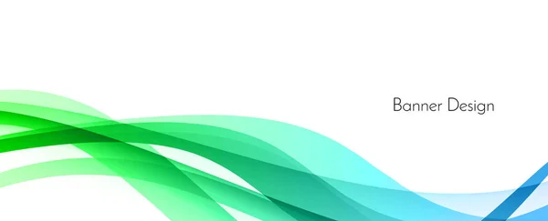 Abstract Stylish Green Wave Design Background Vector — Vector de stock