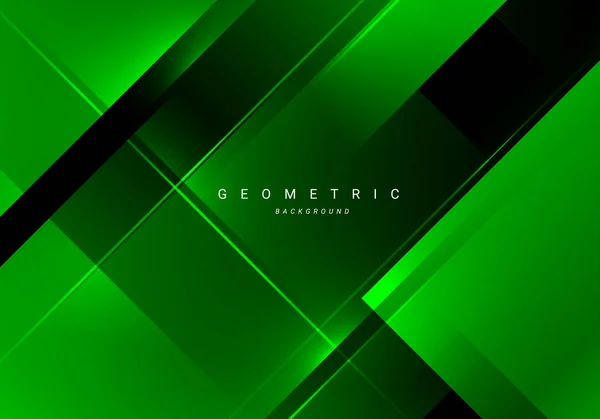 Absztrakt Geometrikus Zöld Design Dinamikus Modern Grafikus Háttér Vektor — Stock Vector
