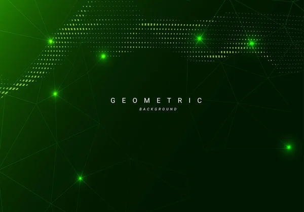 Abstract Geometric Green Design Dynamic Modern Graphic Background Vector — Vettoriale Stock