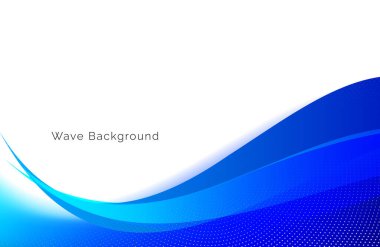 abstract stylish blue wave design background vector