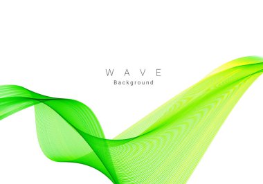 Pürüzsüz yeşil renk dalga vektörüyle soyut arkaplan