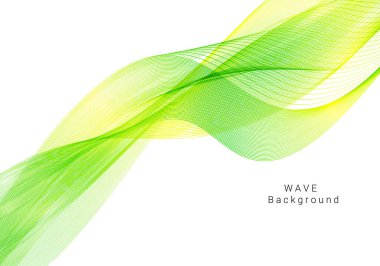 Pürüzsüz yeşil renk dalga vektörüyle soyut arkaplan