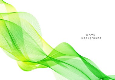 Pürüzsüz yeşil renk dalga vektörüyle soyut arkaplan