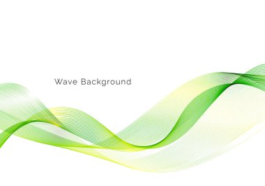 Soyut yeşil dalga arkaplan vektörü