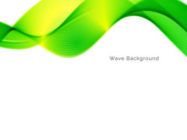 Soyut yeşil dekoratif stil modern dalga tasarım arka plan vektörü