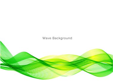 Soyut yeşil dalga arkaplan vektörü