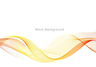 Dekoratif tasarım modern stil düz sarı ve kırmızı dalga arka plan vektörü