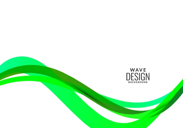 Abstract Groen Kleur Golf Design Element Golvende Abstracte Achtergrond Vector — Stockvector