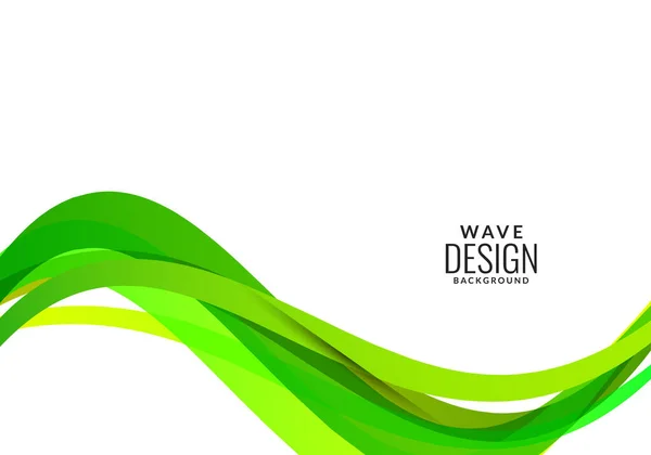 Elemento Diseño Onda Color Verde Abstracto Vector Fondo Abstracto Ondulado — Vector de stock