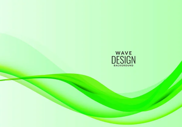Abstract Achtergrond Met Gladde Stijlvolle Groene Kleur Golf Vector — Stockvector