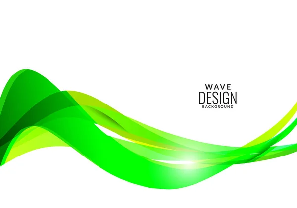 Astratto Colore Verde Onda Elemento Design Ondulato Astratto Sfondo Vettore — Vettoriale Stock