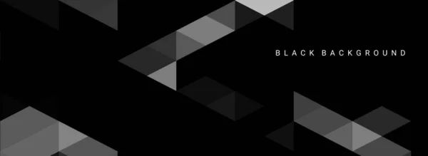Dark Geometric Black Abstract Background Elegant Decorative Design Pattern Vector — Stock vektor