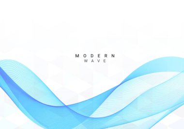 Soyut mavi dalga tasarım arkaplan vektörü