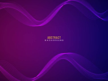 Koyu arkaplan vektöründe mavi soyut düz dalga