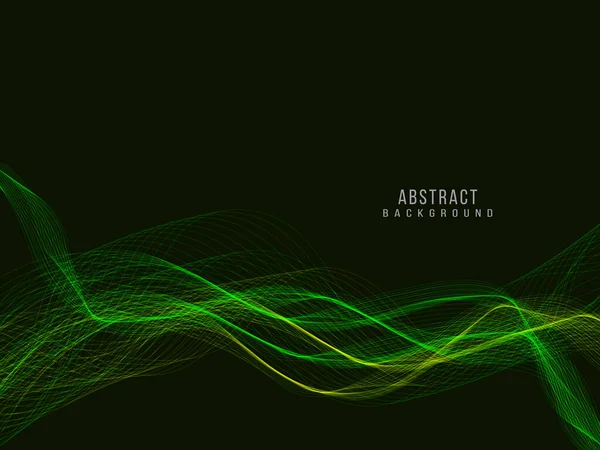 Moderní Zelená Abstraktní Stylový Transparentní Vlna Design Pozadí Vektor — Stockový vektor