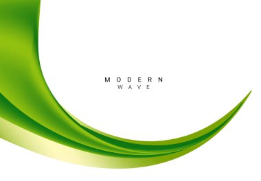 Modern model yeşil dalga tasarım arkaplan vektörü