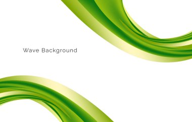 Modern model yeşil dalga tasarım arkaplan vektörü
