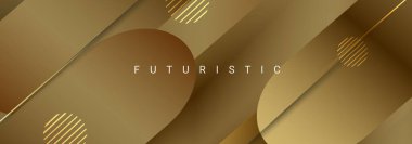 Soyut geometrik altın konsept lüks tasarım arka plan vektörü