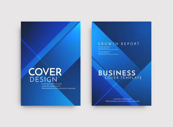 Modern brochure template geometric design set vector
