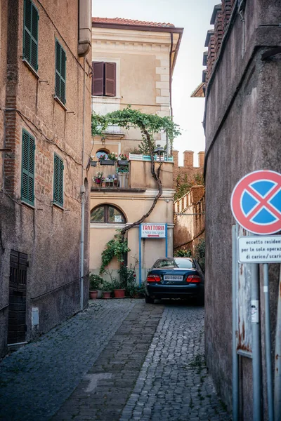 Cozy Narrow Street Nemi City Italy Travel Italy — Stock Photo, Image