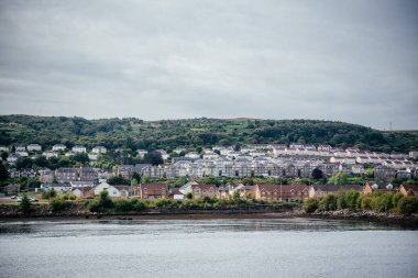 A peaceful Scottish town by the Clyde river, beautiful landscape in Scotland