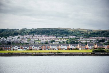 A peaceful Scottish town by the Clyde river, beautiful landscape in Scotland