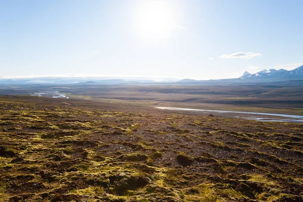 Panorama Vom Hvitarvatn Gebiet Ländliche Landschaft Islands Isländische Landschaft — Stockfoto