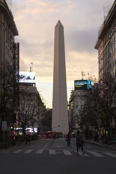 Buenos Aires Argentina Listopad 2018 Widok Obelisku Buenos Aires Podczas — Zdjęcie stockowe
