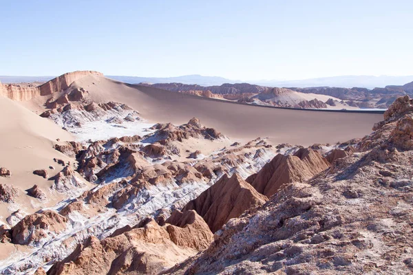 Vallei Van Het Maanlandschap Chili Chileens Panorama Valle Luna — Stockfoto