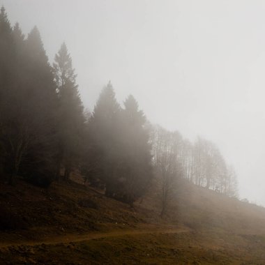 Asiago Platosu 'ndan sisli bir manzara. Venedik dönüm noktası