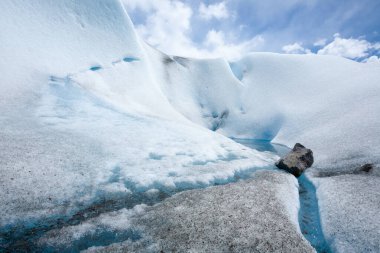 Perito Moreno buzul oluşumları detaylı görünüm, Patagonya, Arjantin