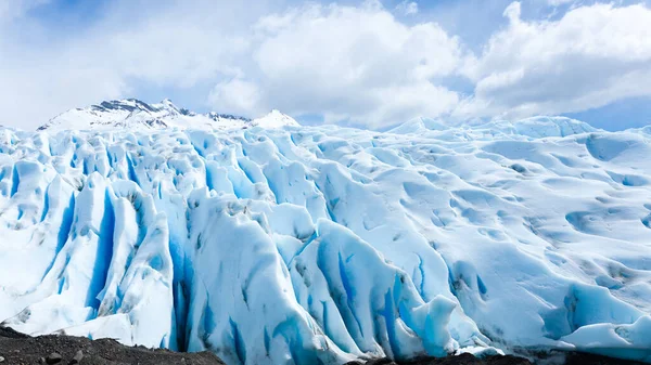 Vue Détaillée Des Formations Glaciaires Glacier Perito Moreno Patagonie Argentine — Photo