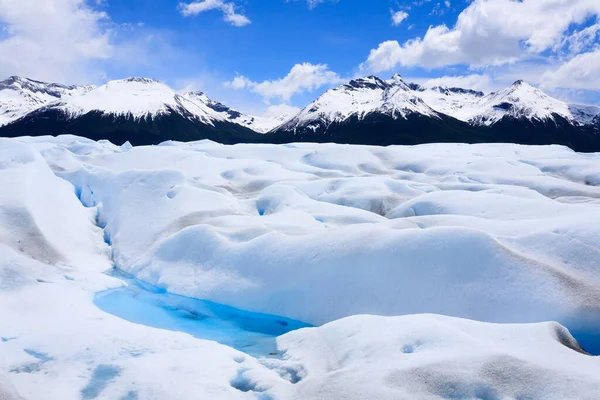 Caminando Por Glaciar Perito Moreno Patagonia Argentina Paisaje Patagónico — Foto de Stock