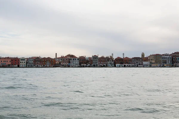 Венецианские Дома Ряд Венеция Минимальный Пейзаж Италия Взгляд Фонда Затуливетер — стоковое фото