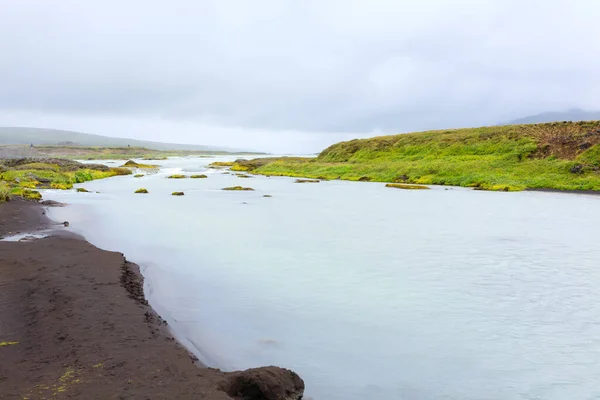 Godafoss Fällt Der Sommersaison Ansicht Island Isländische Landschaft — Stockfoto