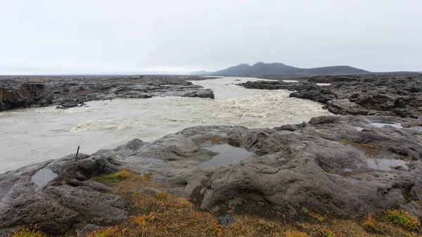 Islands Landschaft Entlang Der Straße Nach Askja Trostloses Isländisches Panorama — Stockfoto