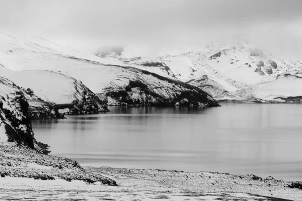 Jezioro Oskjuvatn Askja Islandia Środkowe Wyżyny Islandii Widok Wulkaniczny — Zdjęcie stockowe