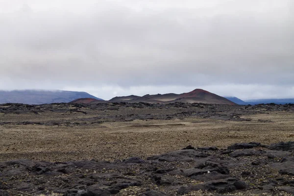 Opuszczony Pejzaż Obszar Caldera Askja Islandia Wyżyny Centralne Islandii — Zdjęcie stockowe