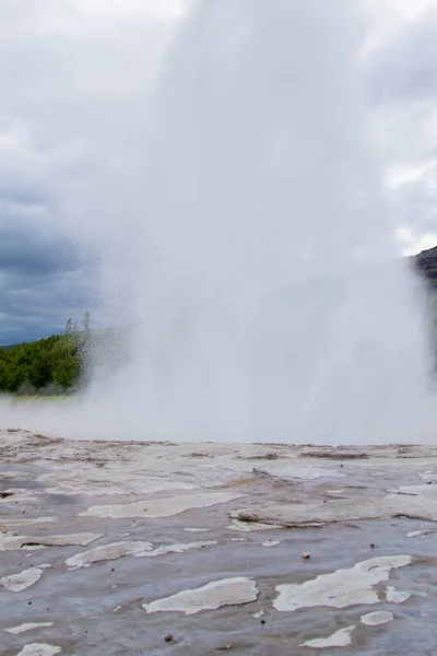 Strokkur Geothermal Area Strokkur Geyser Eruption Iceland — Stock Photo, Image