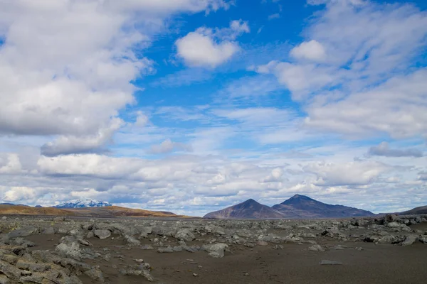 Desolado Paisaje Largo Las Tierras Altas Centrales Islandia Islandia Panorama —  Fotos de Stock