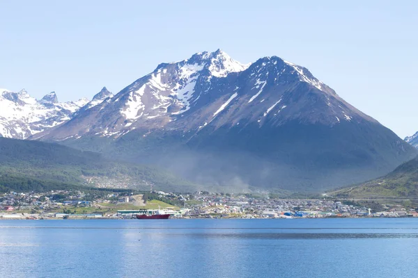 Ushuaia Városkép Beagle Csatorna Argentína Táj Tierra Del Fuego Ban — Stock Fotó